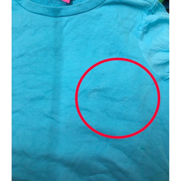 Lilly Pulitzer Alla Terry Sweatshirt Top Eyelet Embroidered Oversized XS 266822 - Picture 14 of 15